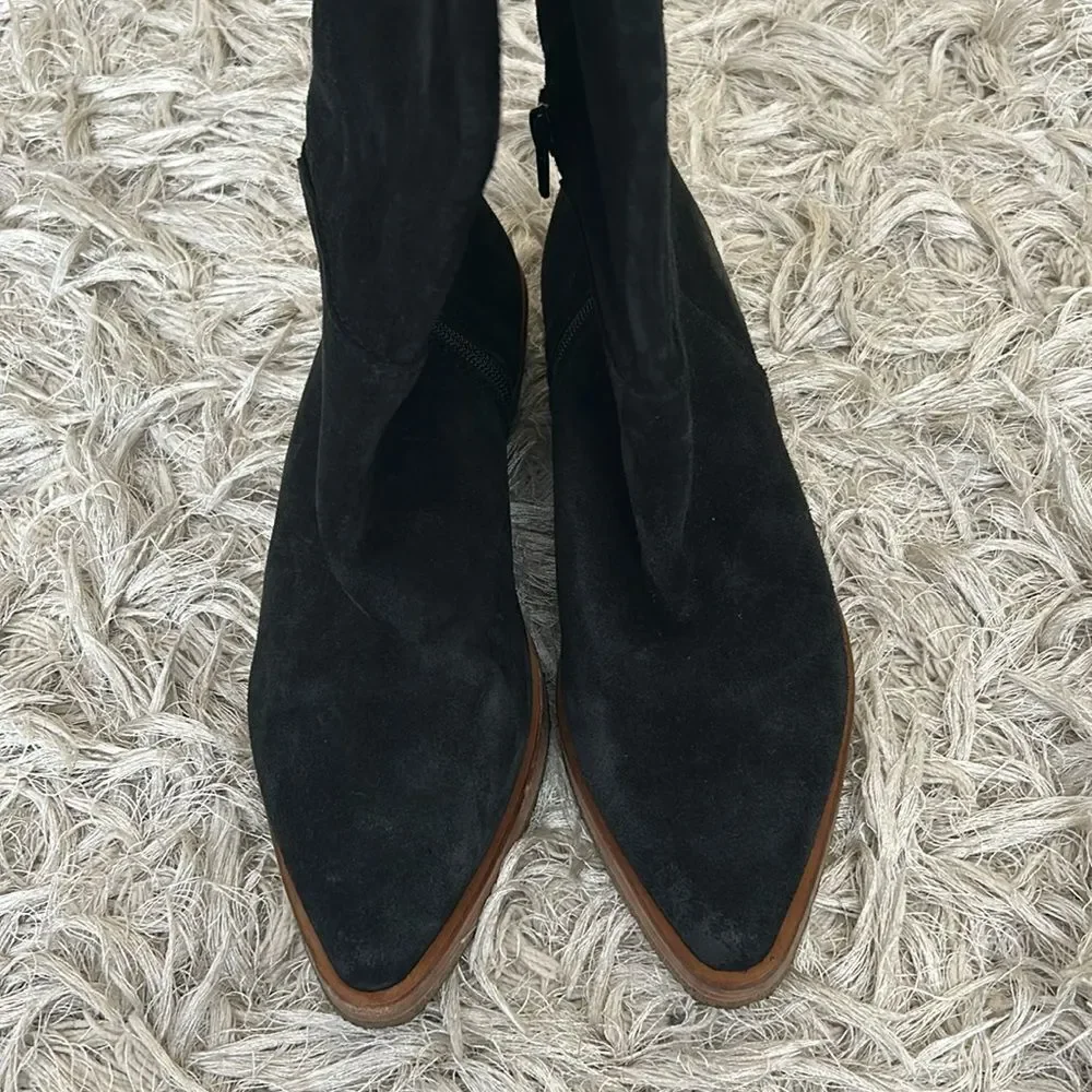 NWOB Free People Banks Suede Slouchy Distressed Over The Knee Boots Sz 36.5/6.5